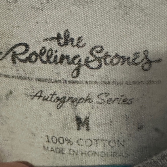 ROLLING STONES SHORTSLEEVE T-SHIRT IN WASHED SMOKE GREY size medium - Picture 4 of 5